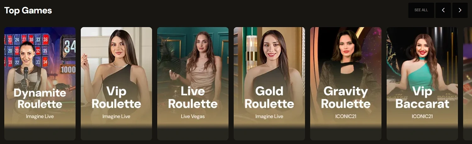 Lucky Ones casino live dealer tables